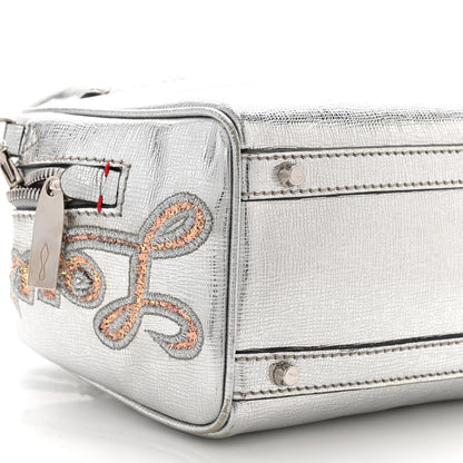 Christian Louboutin Calfskin Paris Nano Collage Marie Jane Tote Silver 9 of 10