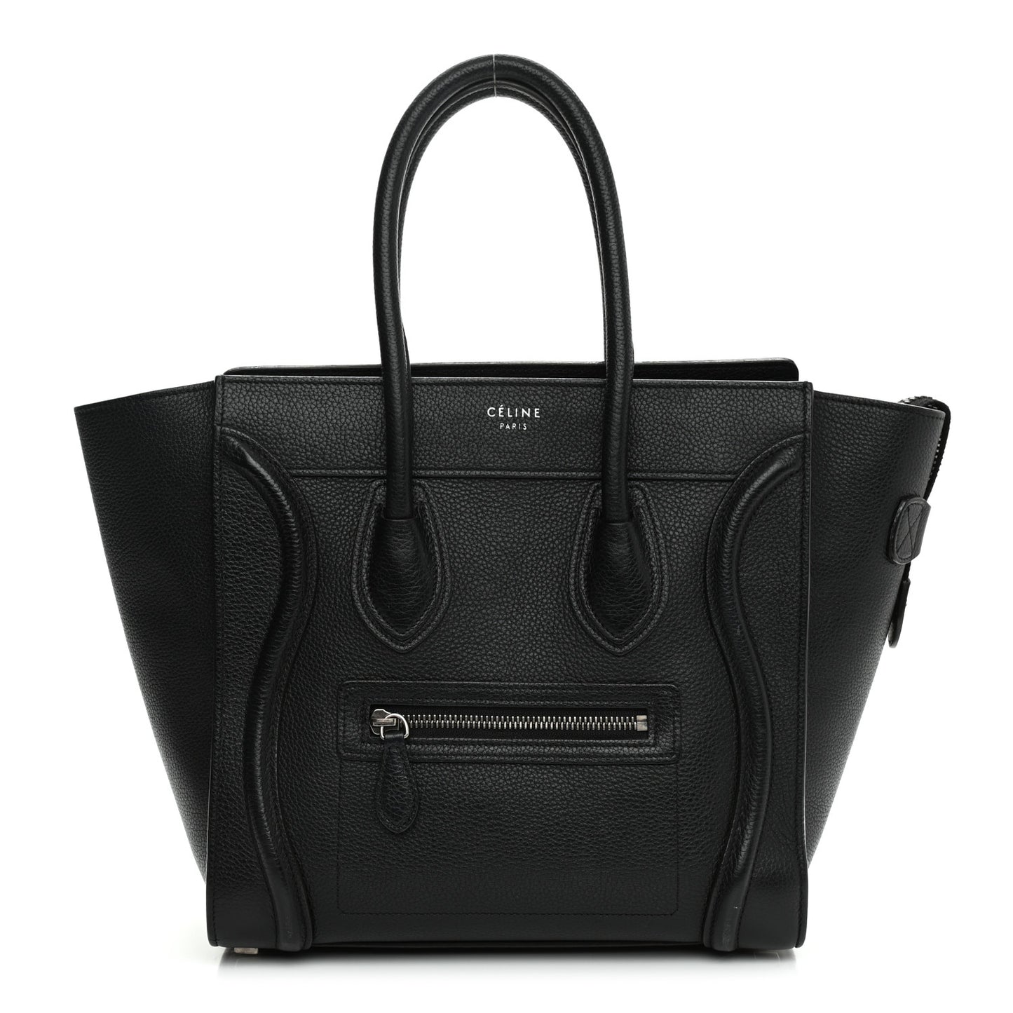 Drummed Calfskin Micro Luggage Black