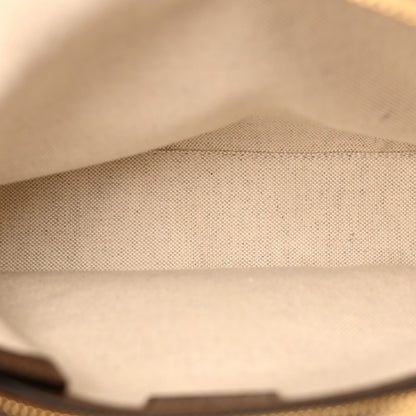 Gucci Monogram Jumbo GG Textured Dollar Calfskin Web Messenger Shoulder Bag Camel Ebony New Acero 5 of 10