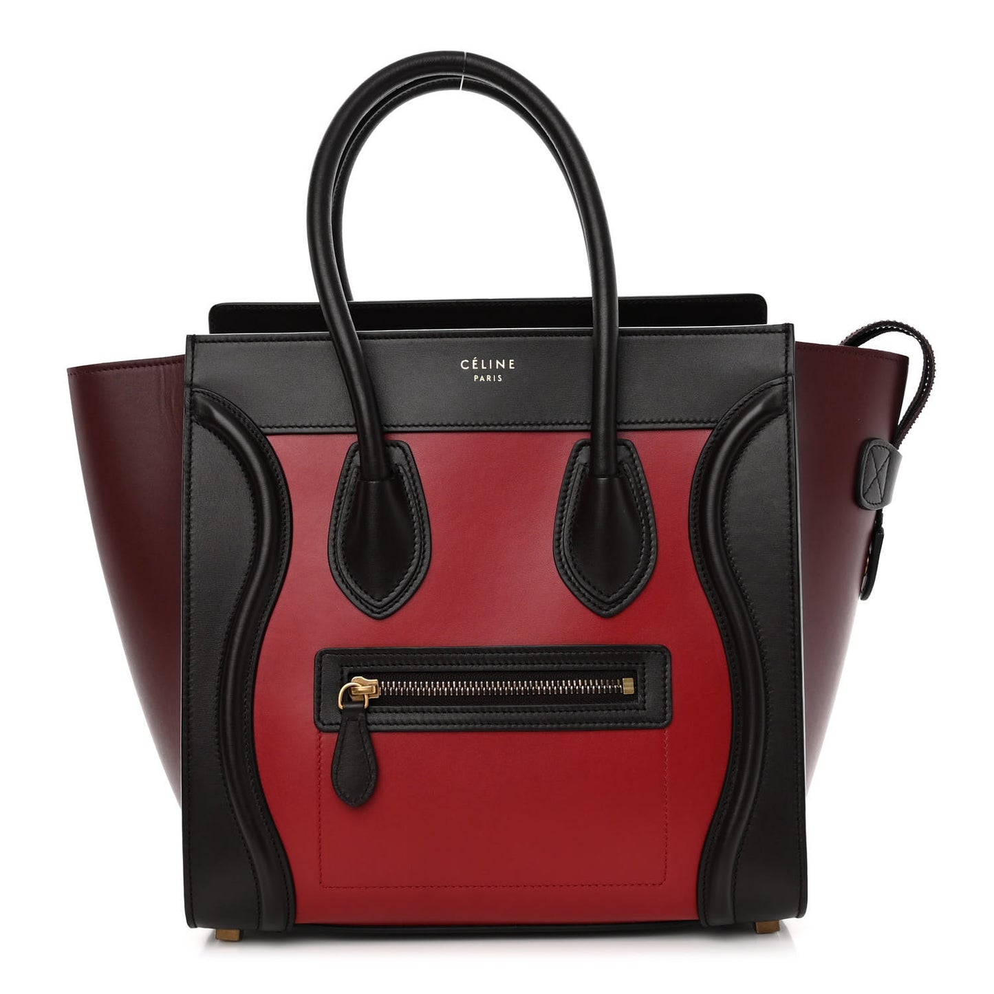 Smooth Calfskin Micro Tri-Color Luggage Micro Red