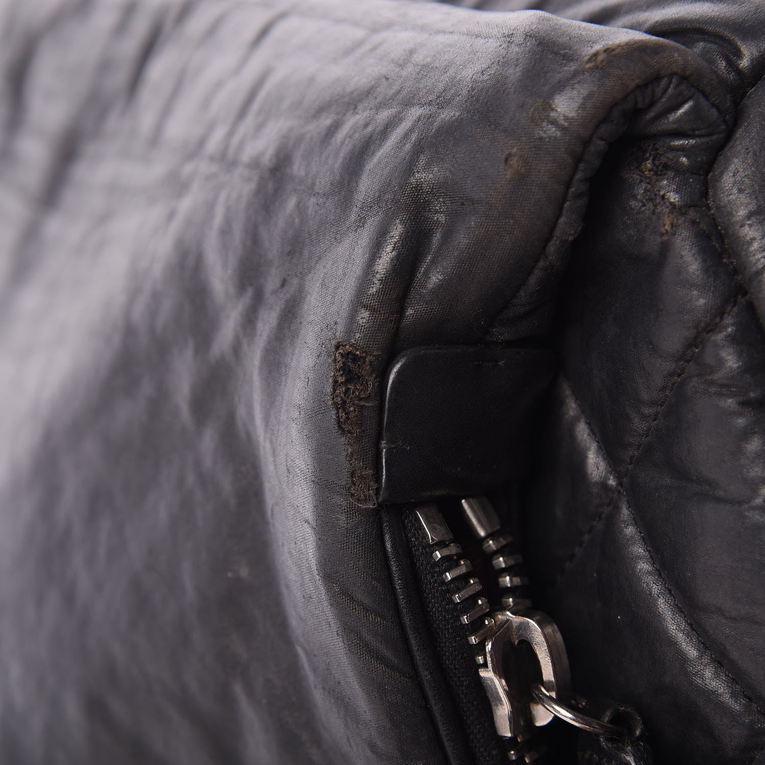 Chanel Aged Calfskin Quilted Expandable Messenger Black 13 of 18