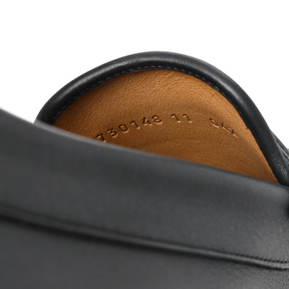 Gucci Soft Clove Calfskin Monochrome Mens Interlocking G Driver Loafers 11 Black 9 of 9