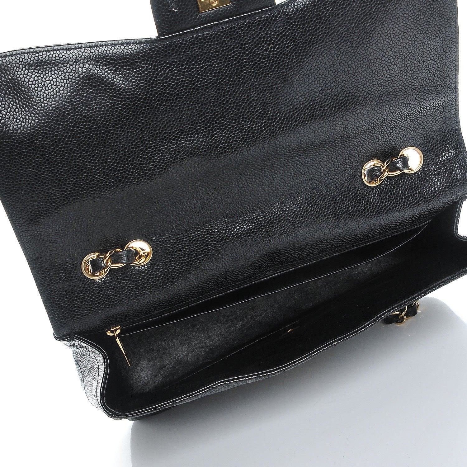 Chanel Caviar Quilted Jumbo Single Flap Black 5 of 12