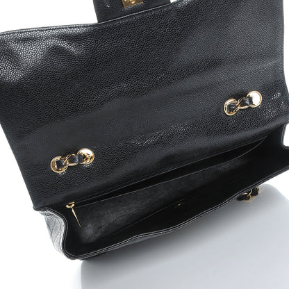 Chanel Caviar Quilted Jumbo Single Flap Black 5 of 12