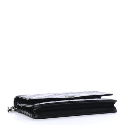 Chanel Lambskin Quilted Wallet On Chain WOC Black 4 of 4
