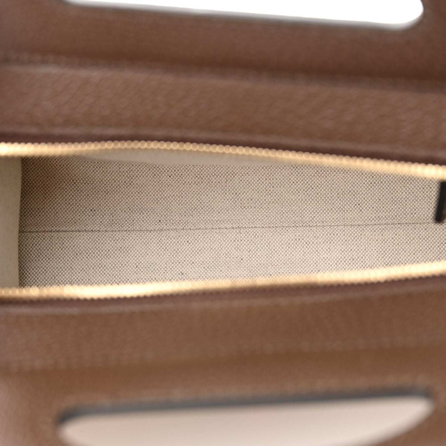 Monogram Jumbo GG Textured Dollar Calfskin Web Small Ophidia Slip Handle Tote Beige Ebony New Acero