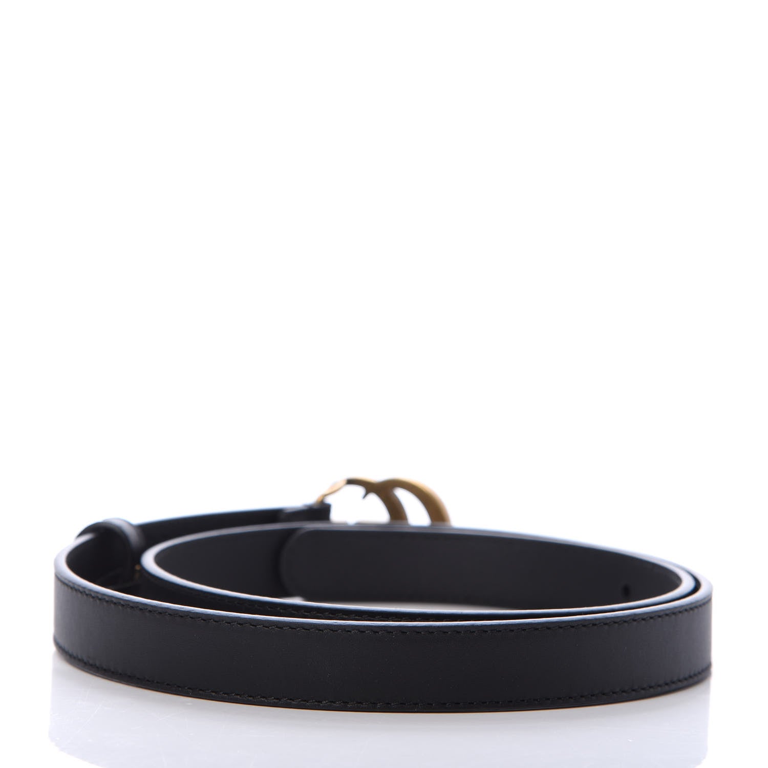 Gucci Calfskin Double G 20mm Belt 80 32 Black 2 of 5