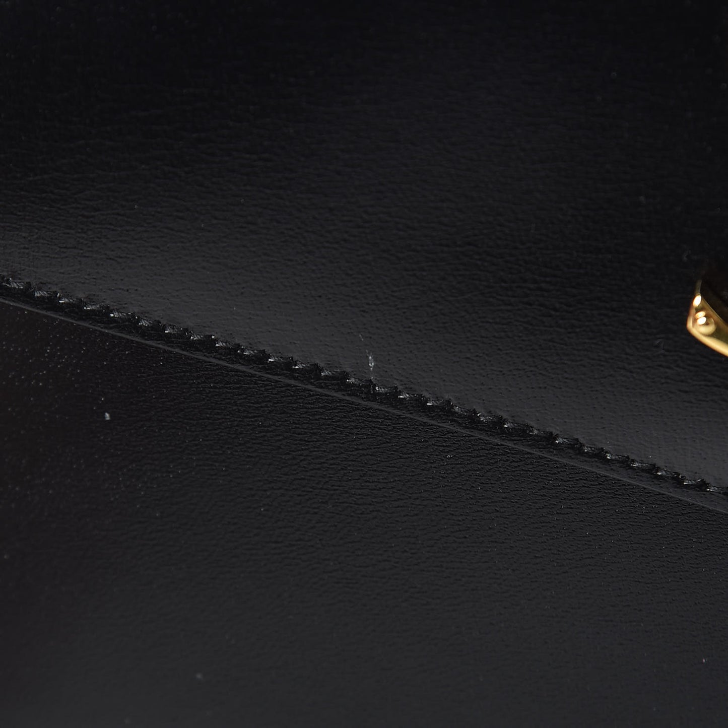 Smooth Shiny Calfskin Monogram Uptown Pouch Black