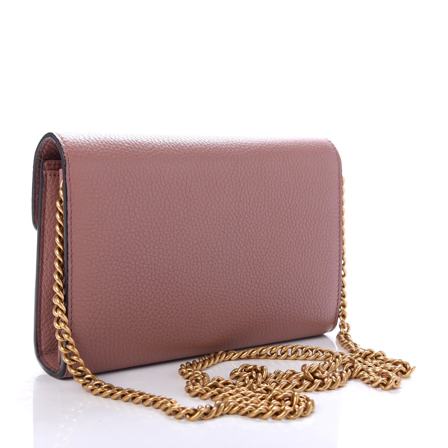 Cellarius Calfskin GG Marmont Chain Wallet Rosy Phard