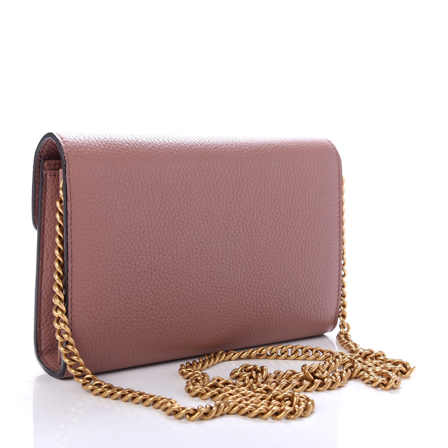 Gucci Cellarius Calfskin GG Marmont Chain Wallet Rosy Phard 3 of 9