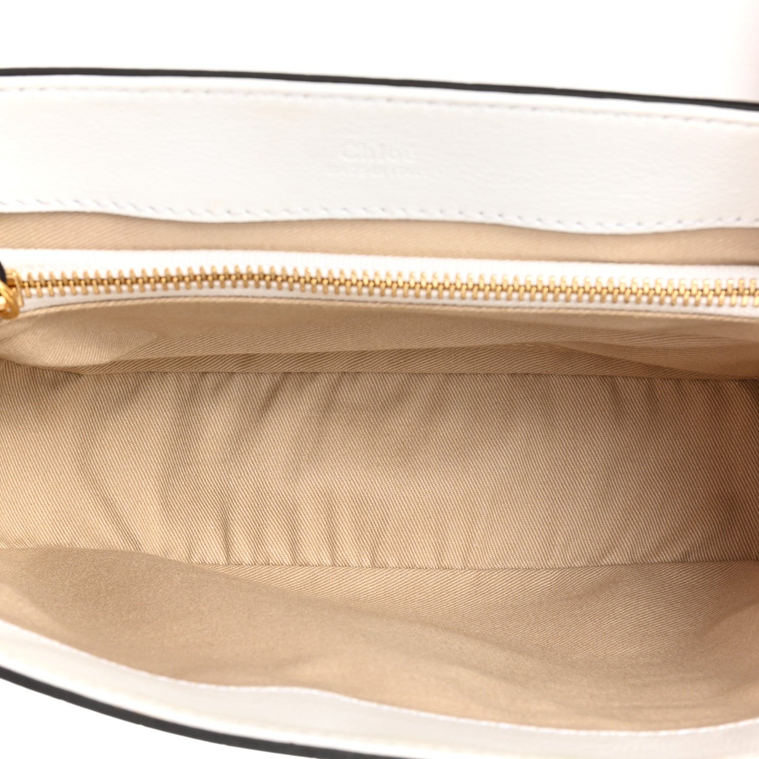 Chloe Calfskin Crocodile Embossed Small C Double Carry Brilliant White 5 of 11
