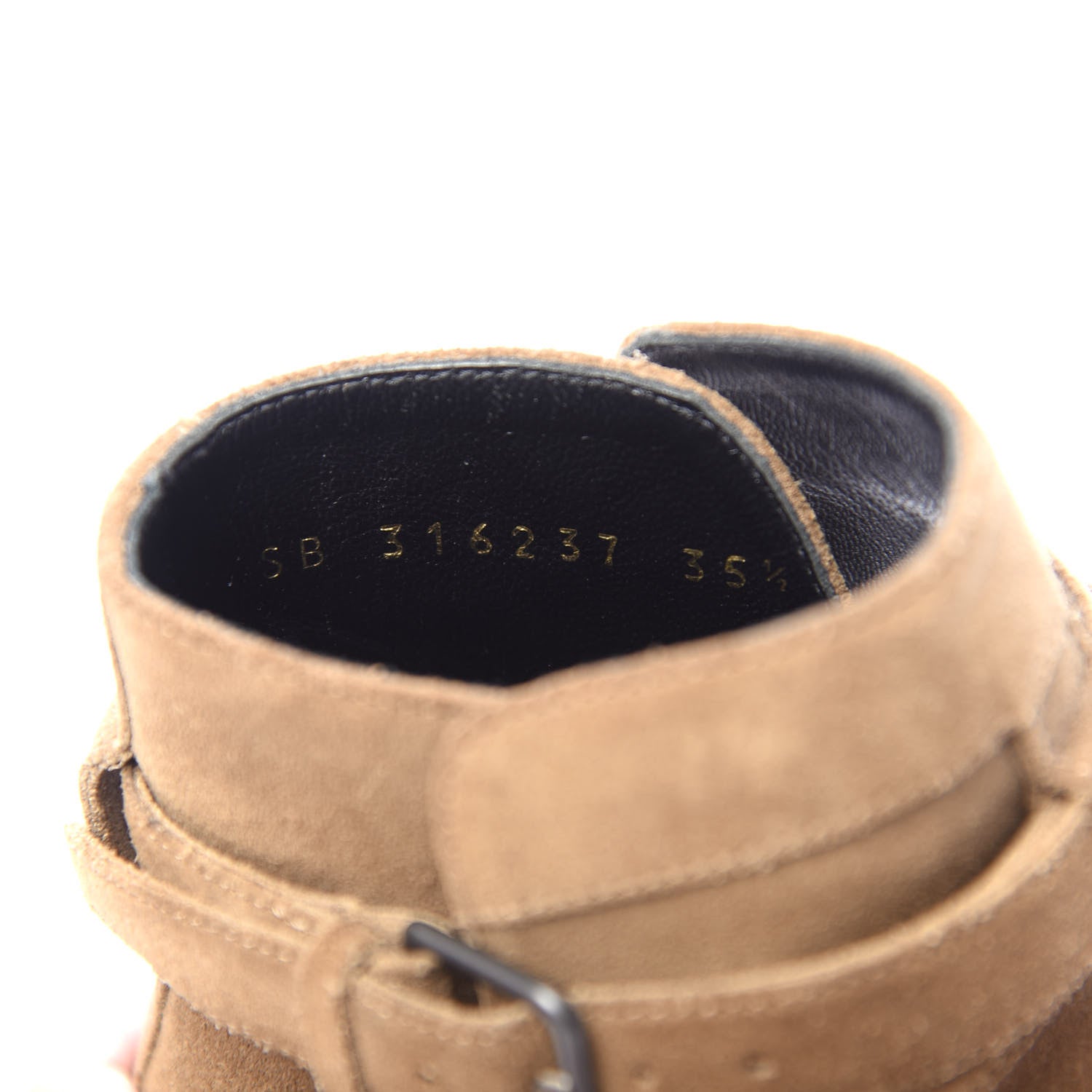 Saint Laurent Suede Womens Blake Ankle Boots 35.5 New Sigaro 11 of 11