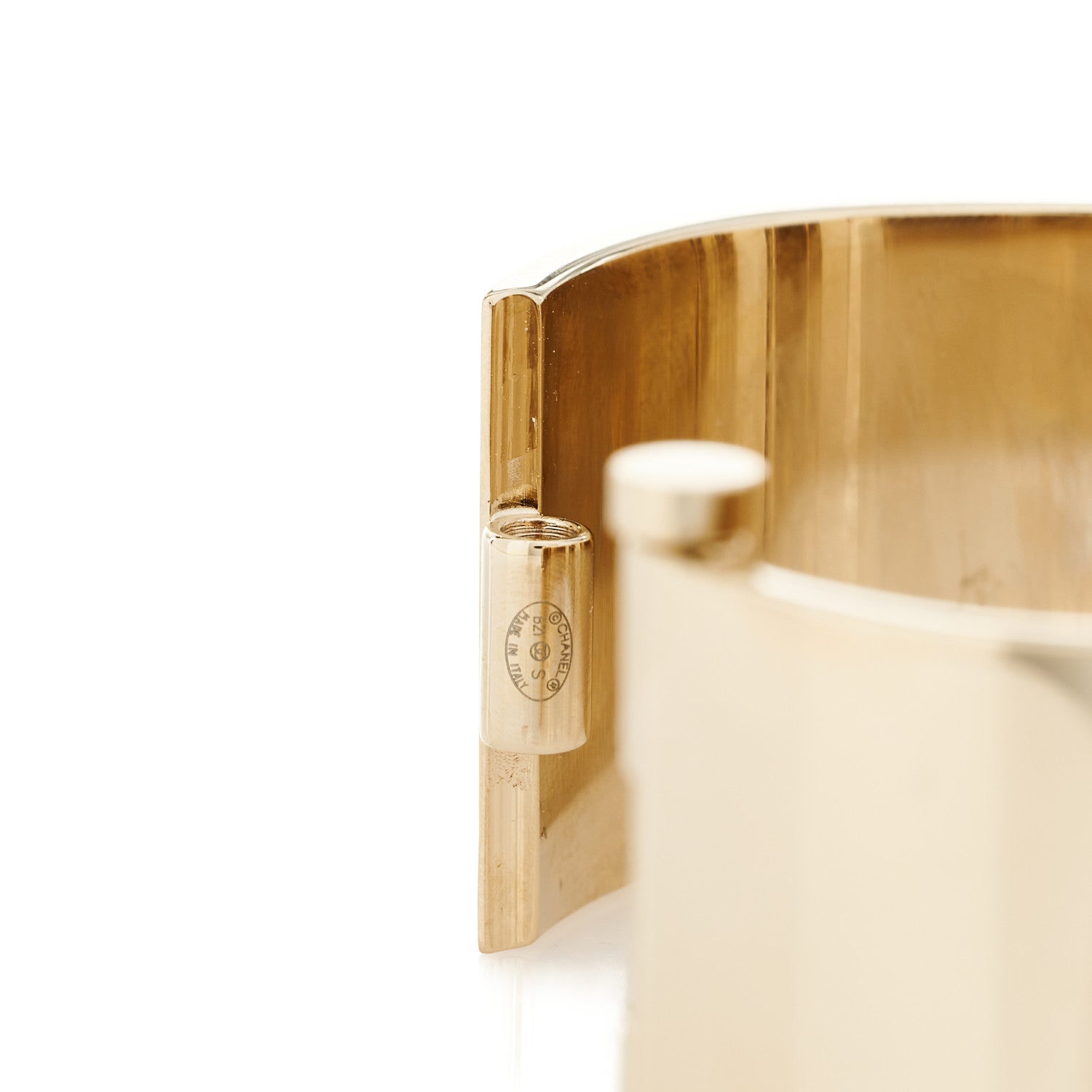 Chanel Metal Micro Pearl Bag Cuff Gold 7 of 8