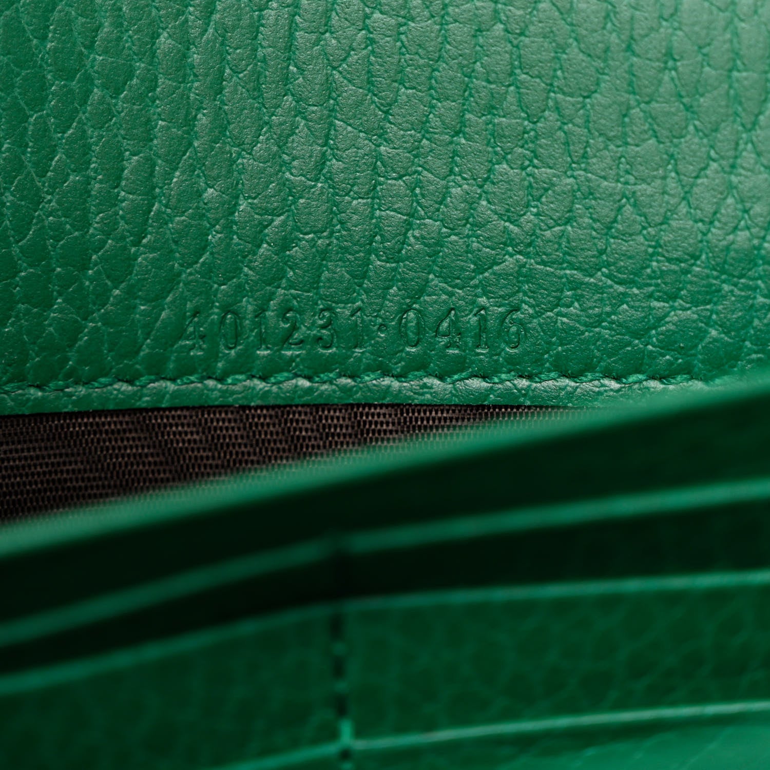 Gucci Calfskin Mini Dionysus Chain Wallet Emerald 7 of 11