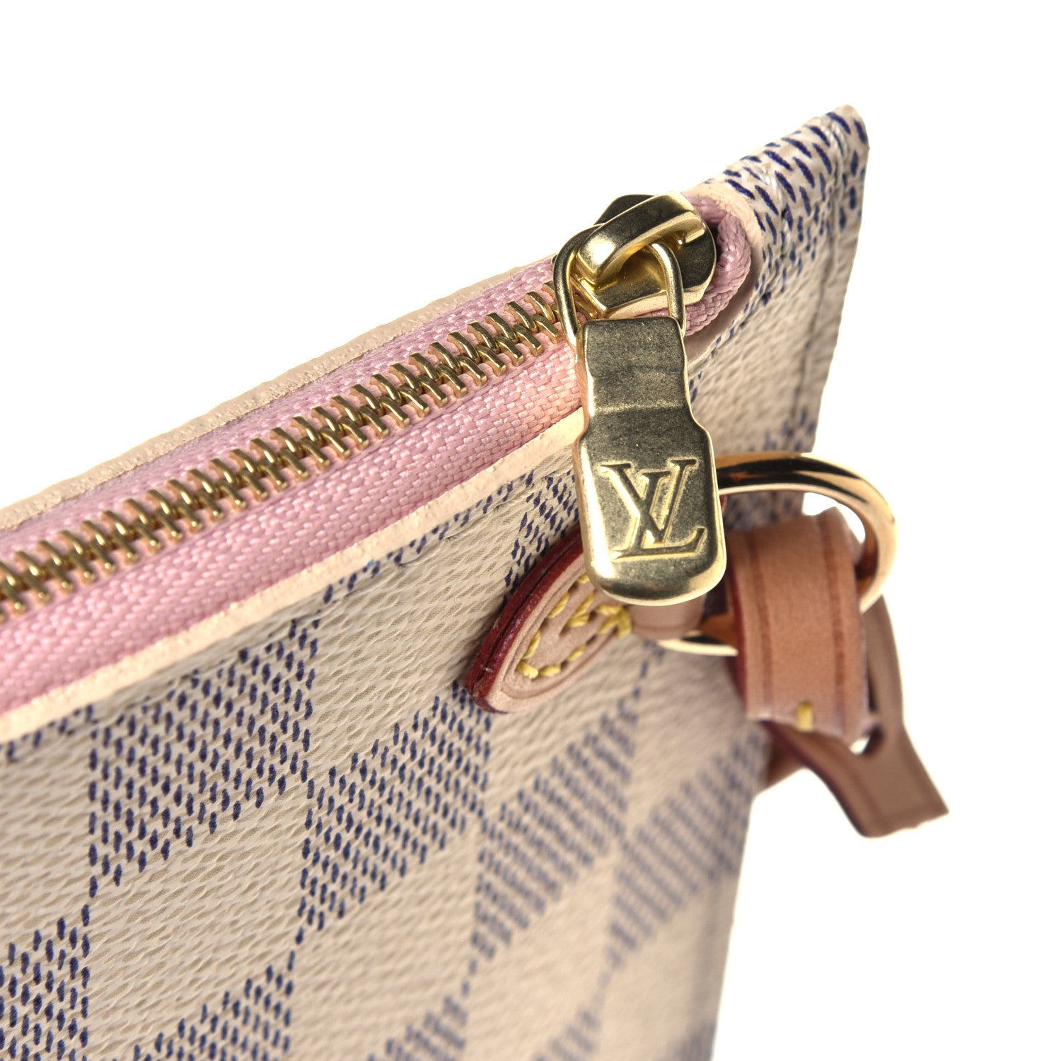Louis Vuitton Damier Azur Neverfull MM GM Pochette Rose Ballerine 5 of 5
