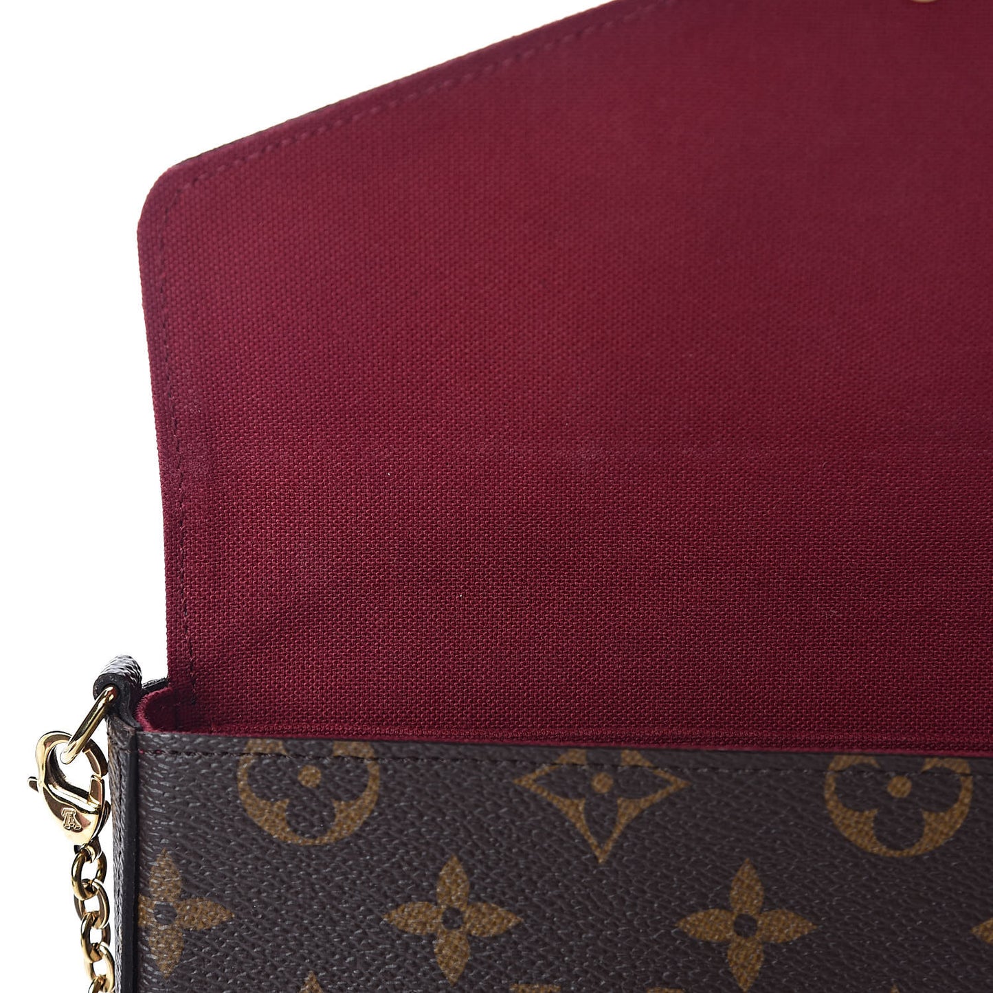 Monogram Pochette Felicie Chain Wallet Fuchsia