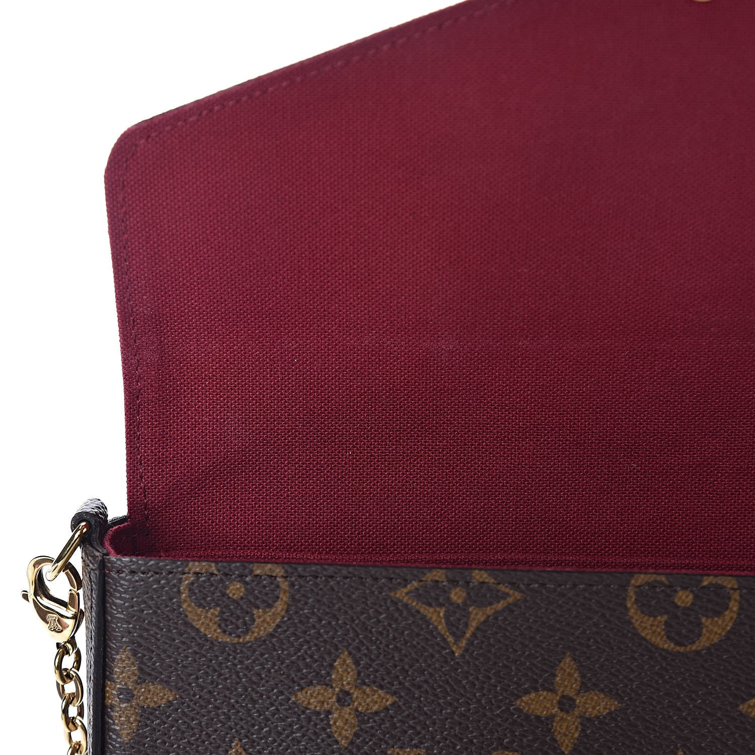 Louis Vuitton Monogram Pochette Felicie Chain Wallet Fuchsia 12 of 14
