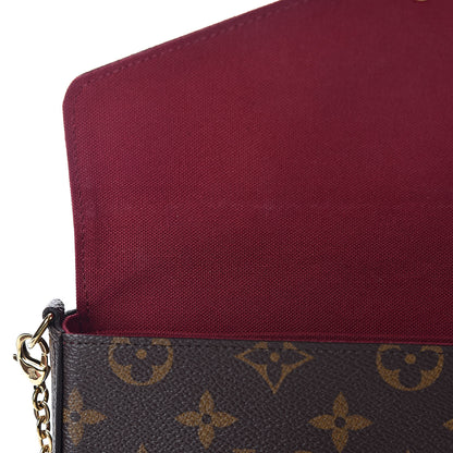 Louis Vuitton Monogram Pochette Felicie Chain Wallet Fuchsia 12 of 14
