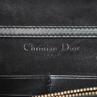 Christian Dior Lambskin Cannage Dioraddict Wallet on Chain Clutch Black 6 of 11