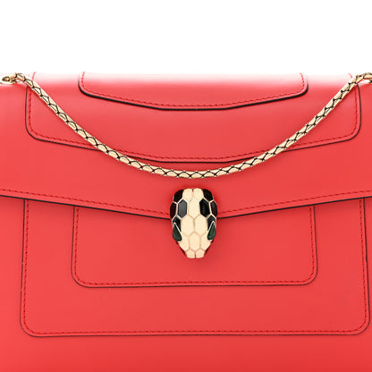Bulgari Calfskin Serpenti Forever Shoulder Bag Red 8 of 10