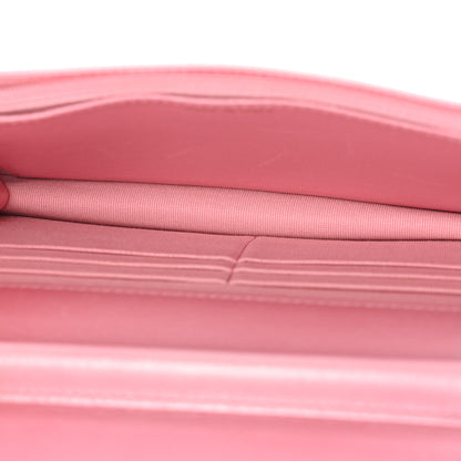 Chanel Iridescent Calfskin Quilted Wallet On Chain WOC Rose Pink 5 of 13