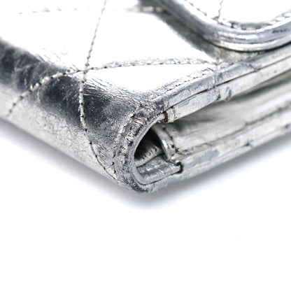 Chanel Metallic Aged Calfskin Quilted Reissue Long Flap Wallet Light Silver 8 of 15