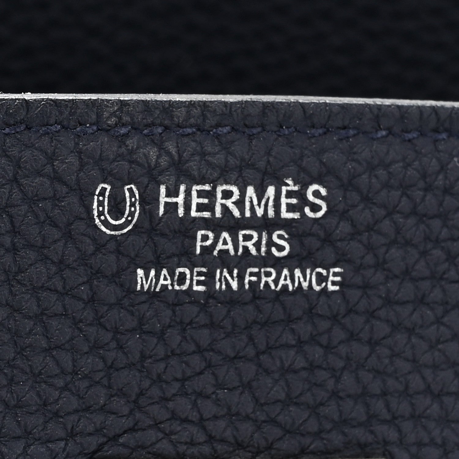 Hermes Togo Bi-Color Horseshoe Birkin 35 Bleu Nuit Black 6 of 12