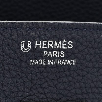 Hermes Togo Bi-Color Horseshoe Birkin 35 Bleu Nuit Black 6 of 12