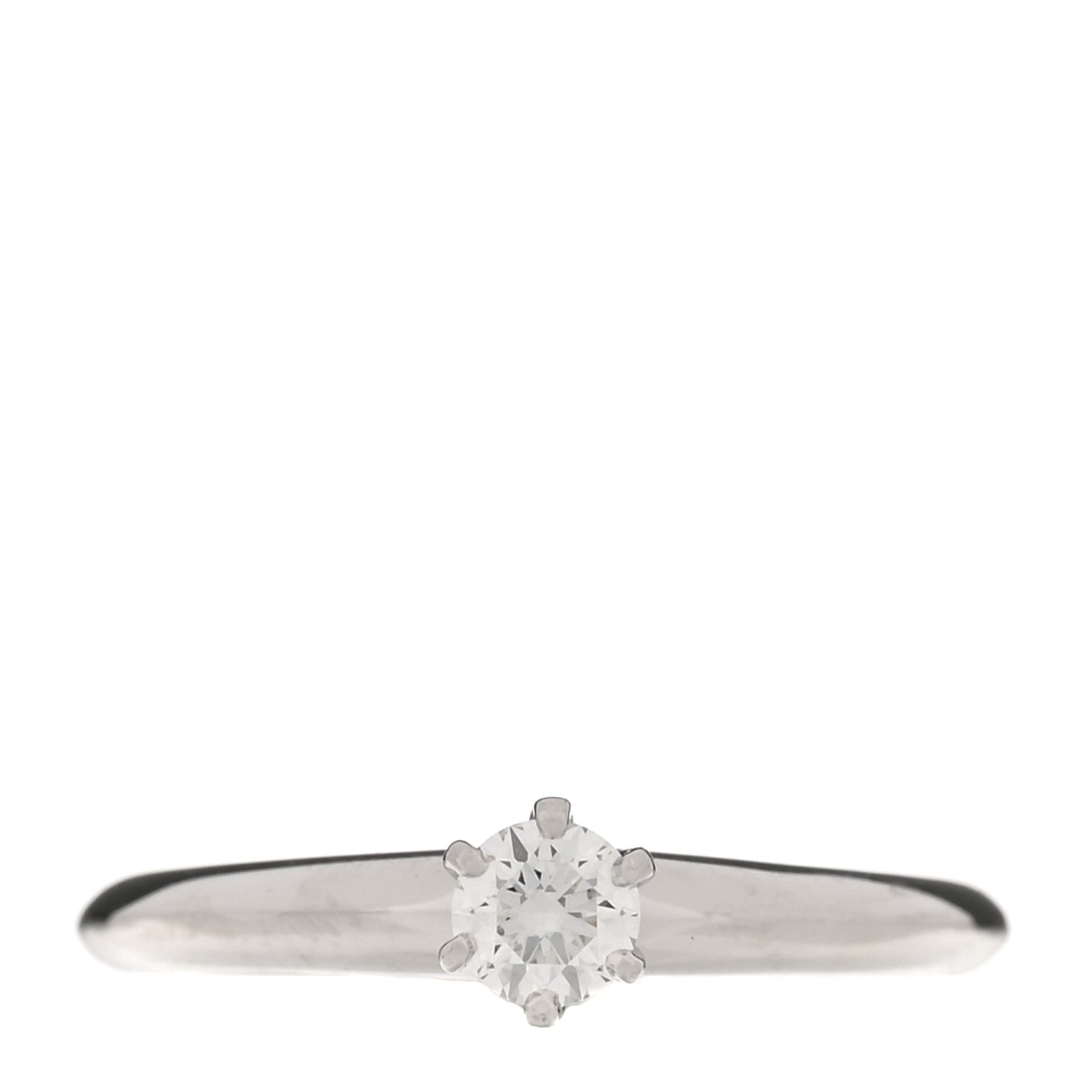 Tiffany Platinum Diamond .19ct Solitaire Engagement Ring 48 4.5 1 of 5