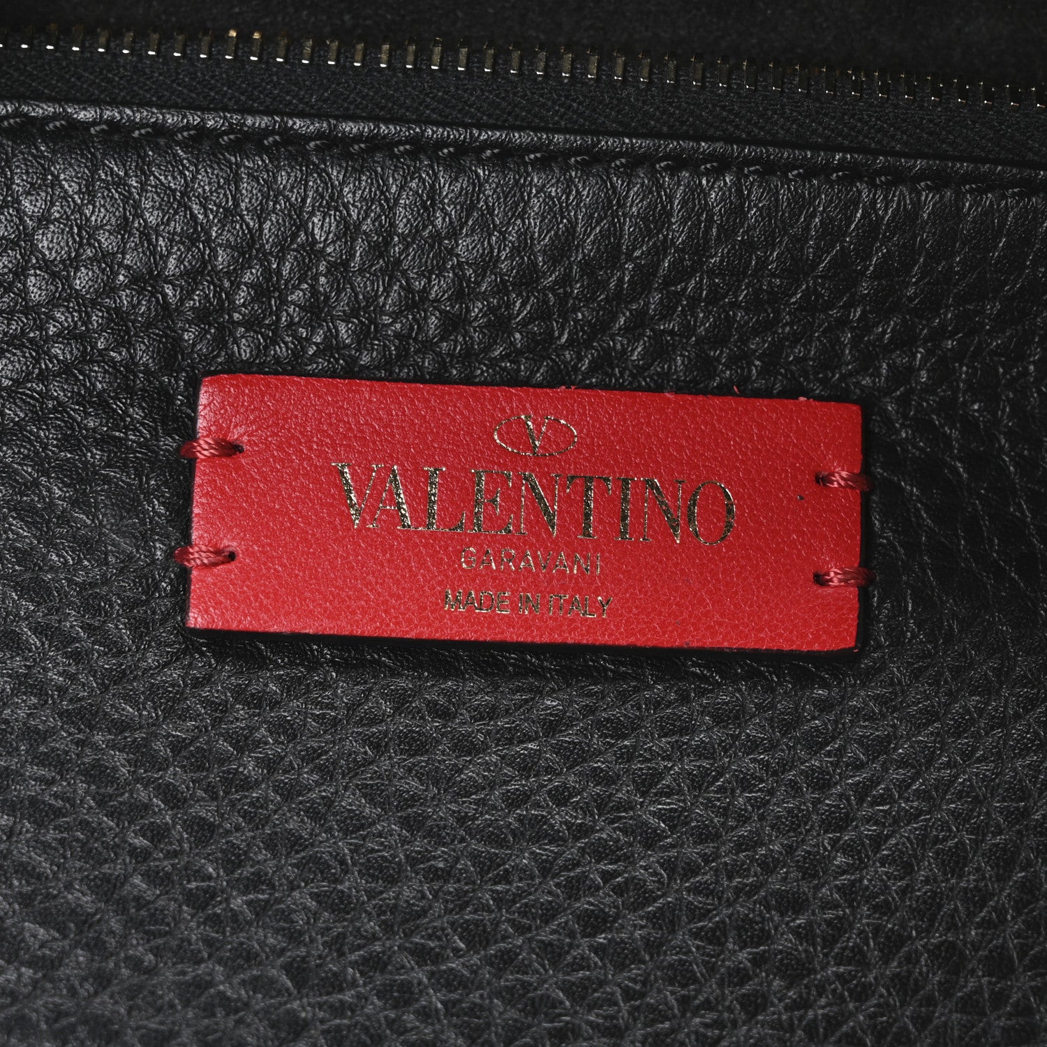 Valentino Garavani Pebbled Calfskin Rockstud Crossbody Saddle Bag Black 6 of 9