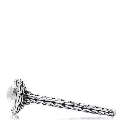 John Hardy Sterling Silver Palu Hammered Round Ring 57 8 4 of 5