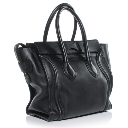 Celine Smooth Calfskin Micro Luggage Black 3 of 10