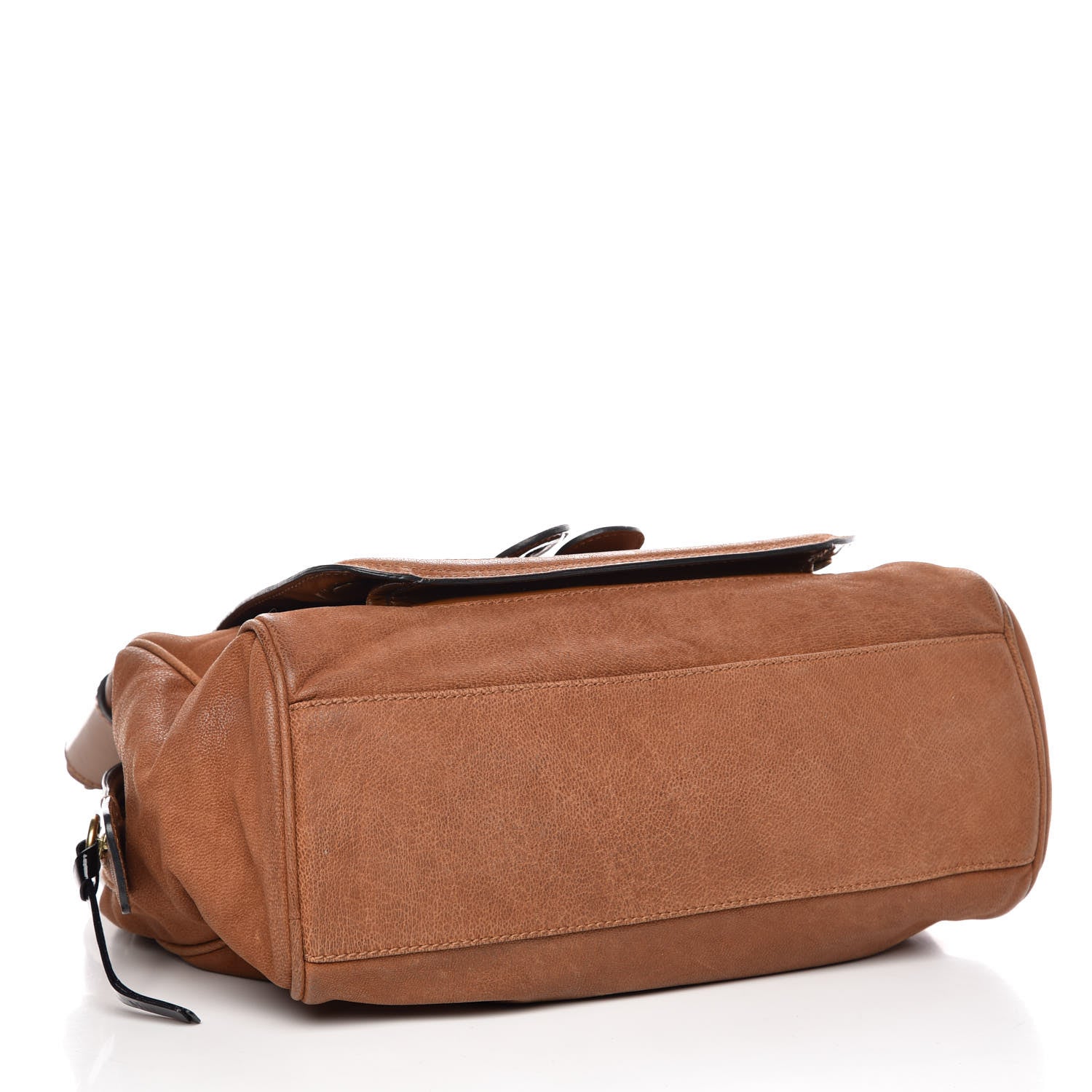 Chloe Suede Patent Bay Tote Brown 4 of 7