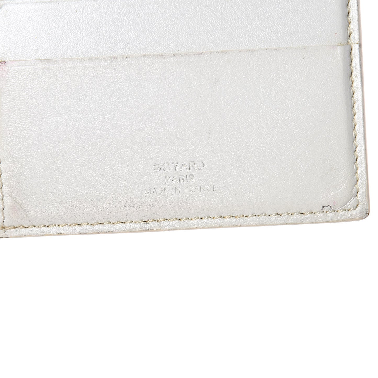 Goyardine Passport Wallet White