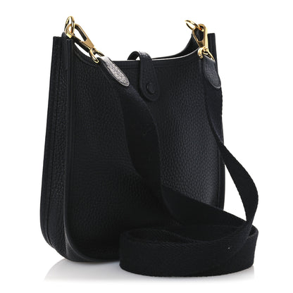 Hermes Taurillon Clemence Evelyne TPM Black 3 of 10
