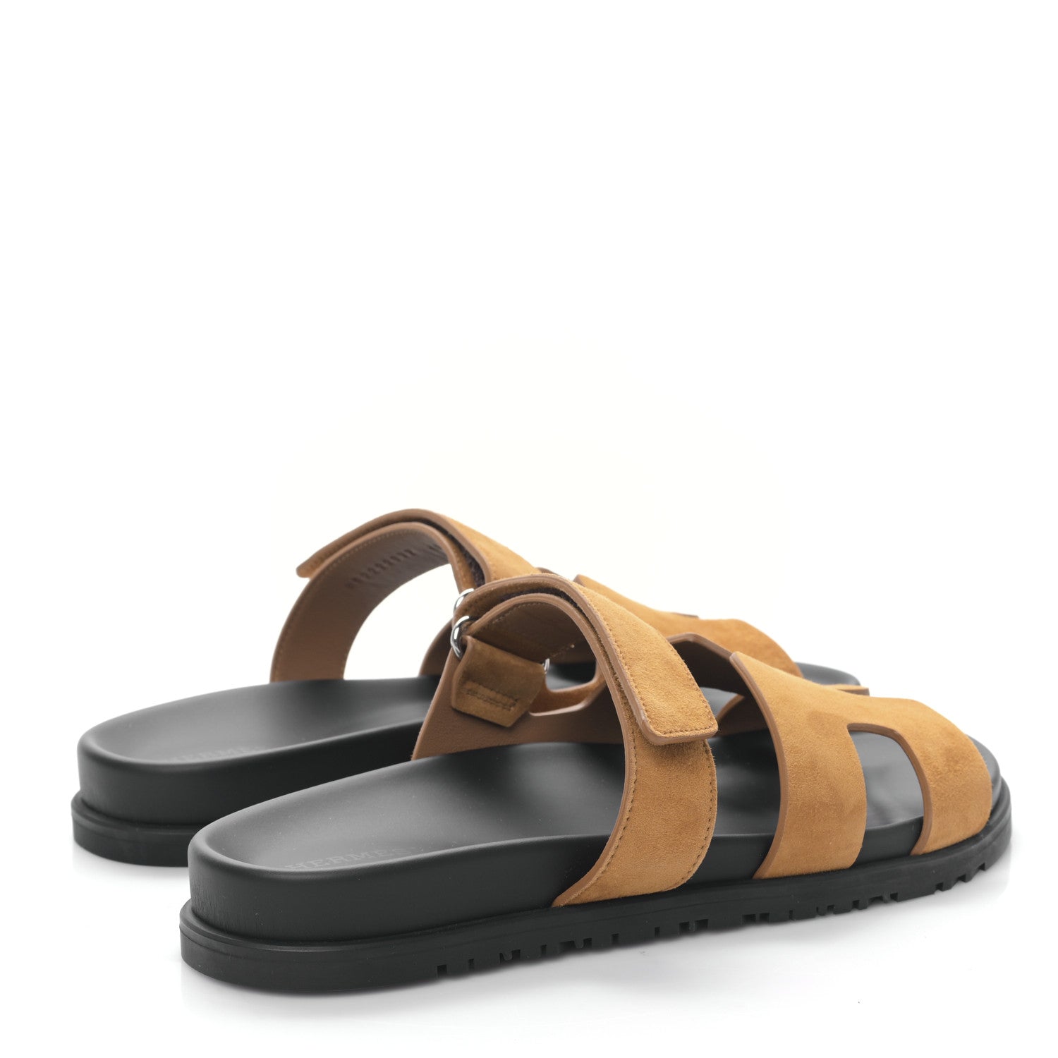 Hermes Suede Goatskin Womens Chypre Sandals 40 Naturel 4 of 8