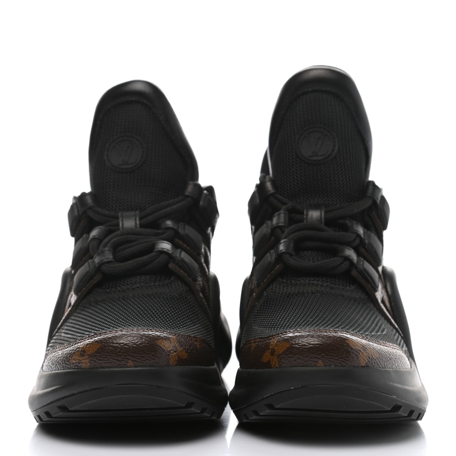 Louis Vuitton Calfskin Patent Monogram LV Archlight Sneakers 35 Black 2 of 9