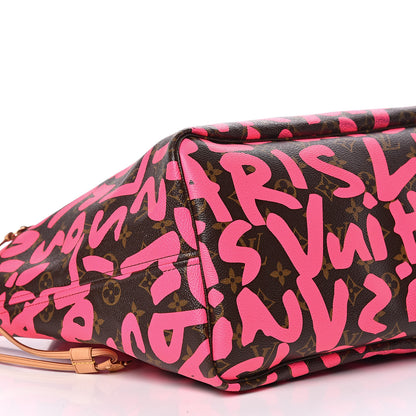 Louis Vuitton Monogram Graffiti Neverfull GM Fuchsia 9 of 12