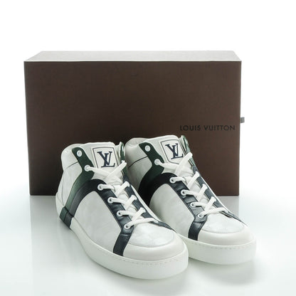 Louis Vuitton Calfskin Damier Meteor Sneakers 10 White 6 of 9