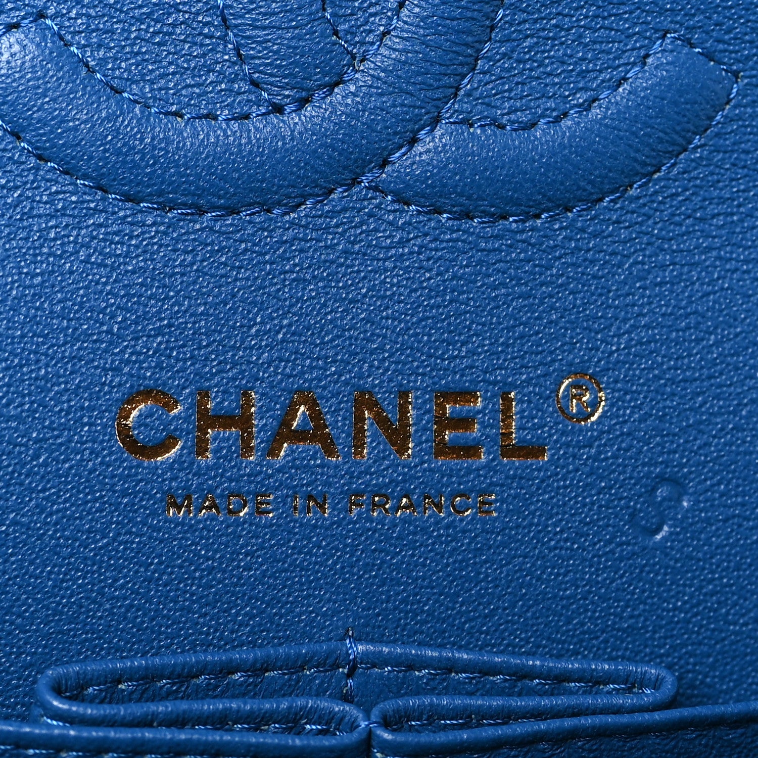 Chanel Lambskin Chevron Quilted Small Double Flap Blue 6 of 10
