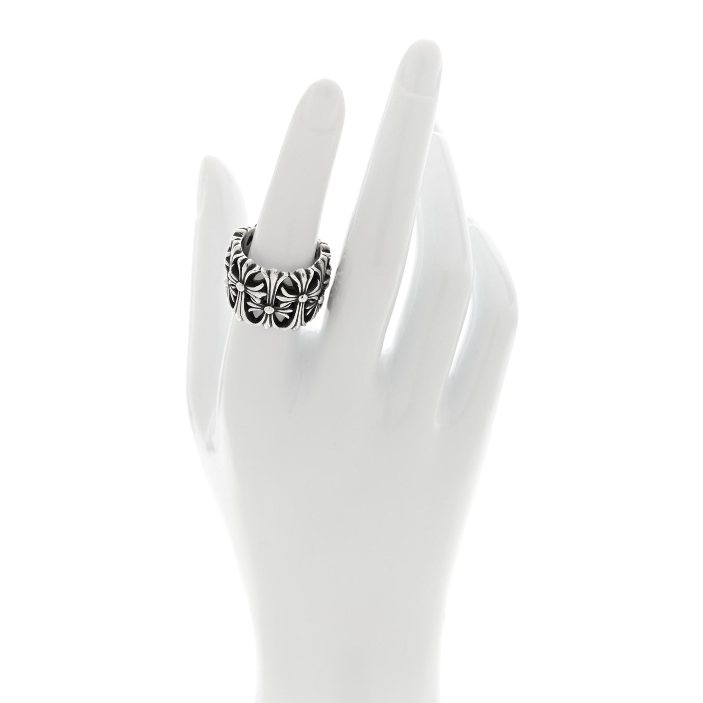 Sterling Silver Cemetery Cross Ring 56 7.5