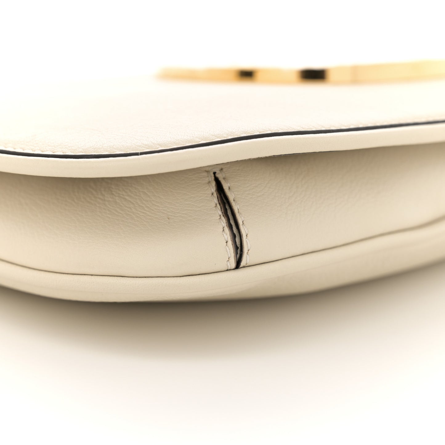 Roxy Calfskin Blondie Chain Shoulder Flap Bag Mystic White