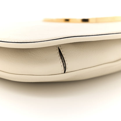 Gucci Roxy Calfskin Blondie Chain Shoulder Flap Bag Mystic White 9 of 11