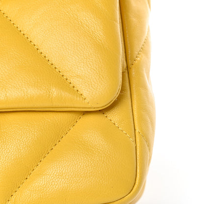 Chanel Lambskin Quilted Medium Chanel 19 Flap Yellow 11 of 12