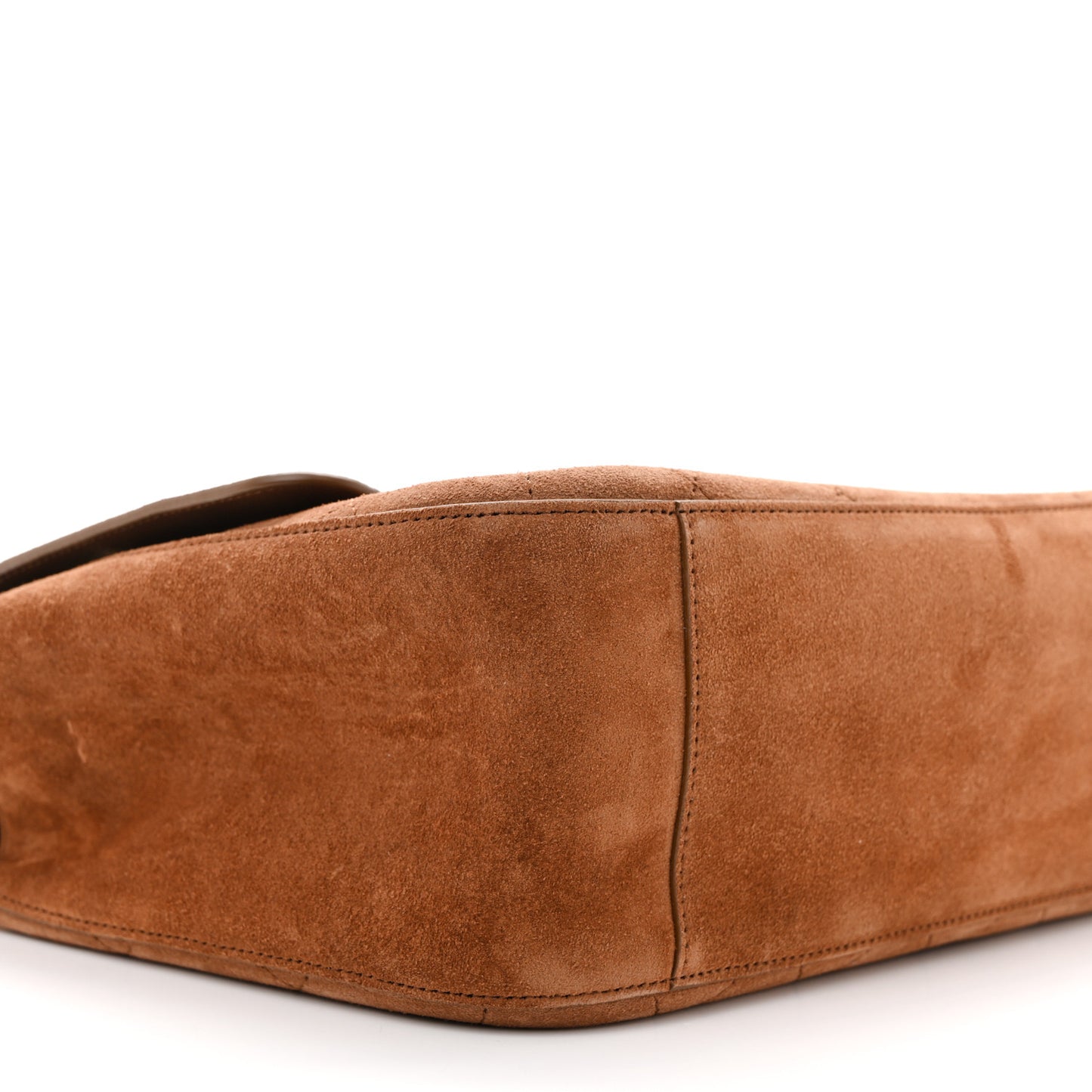 Suede Calfskin Small Souplissimo Maxi Flap Camel