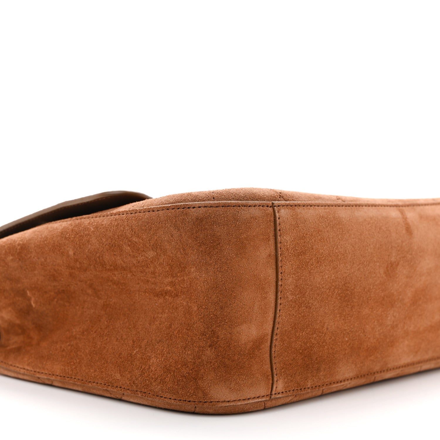 Chanel Suede Calfskin Small Souplissimo Maxi Flap Camel 9 of 11
