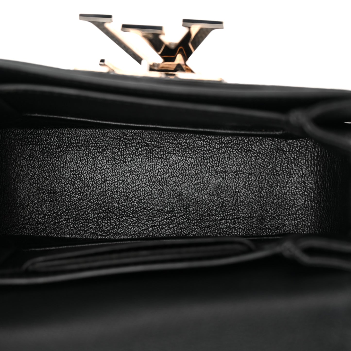 Grained Calfskin Vivienne LV Black