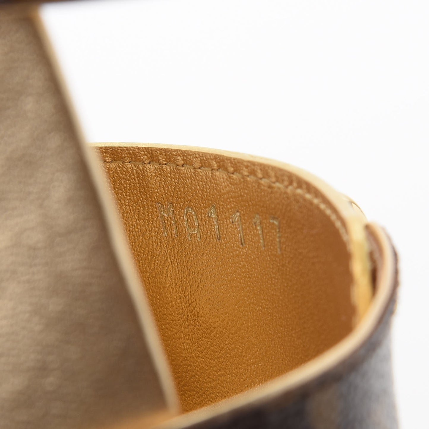 Patent Calfskin Monogram Metallic Bom Dia Mule Sandals 38 Gold