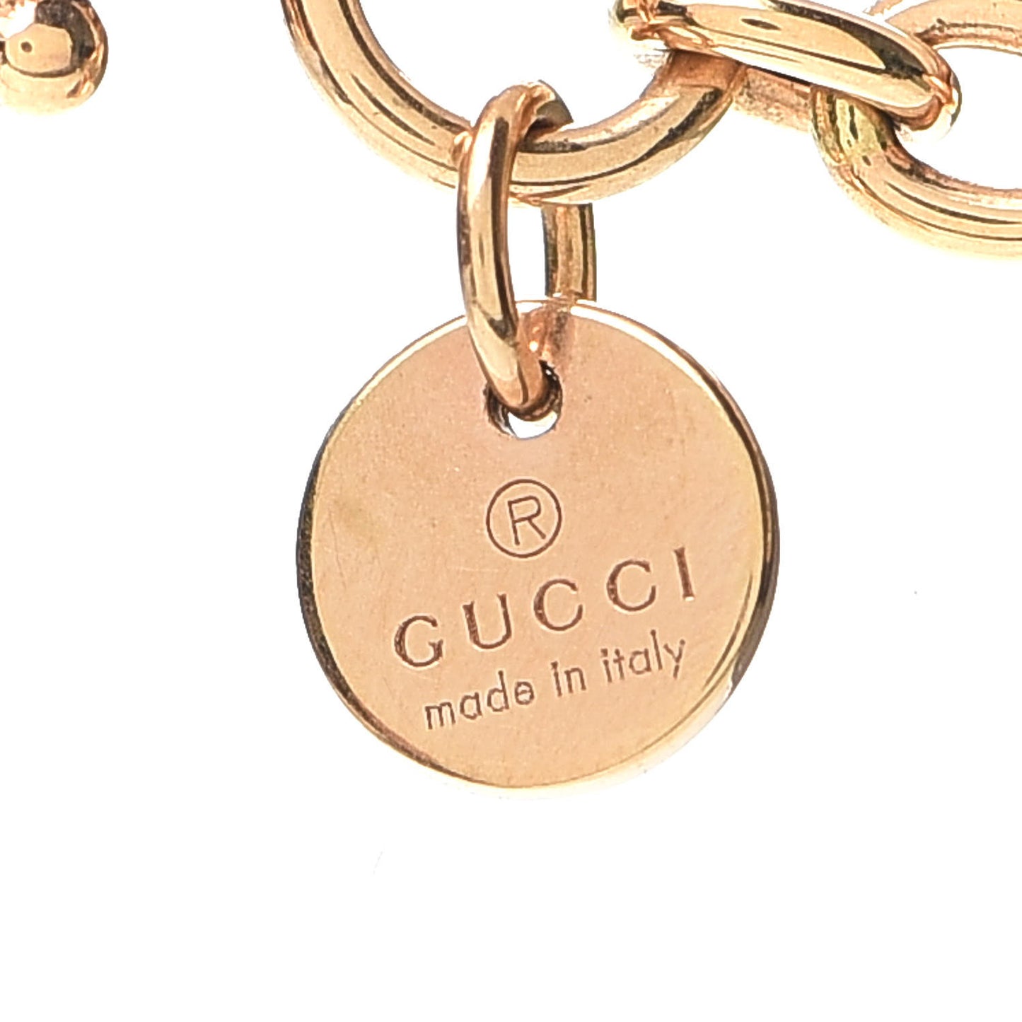 18K Yellow Gold Horsebit Pendant Necklace