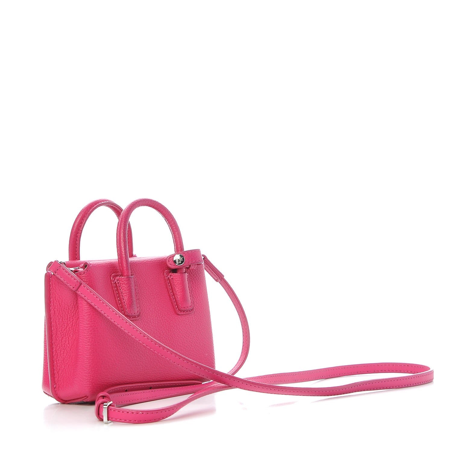 MCM Grained Calfskin Micro Milla Tote Beetroot Pink 3 of 11